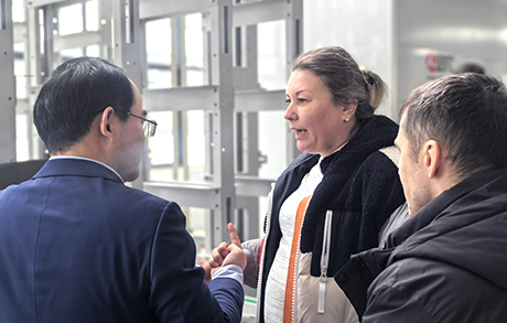 Mr. KSB, President of OSK Group, and his delegation inspected our factory